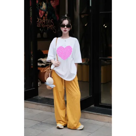 Áo thun form rộngn  nữ form rộng nữ hottrend Sweetheart Blossom Tee chất cotton dày mịn mượt cao cấp