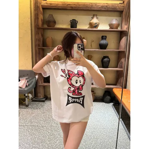 Áo Thun Poppop Gen 2 Leopard PP Leopard Tee 100% Cotton Form Oversize Unisex - Black
