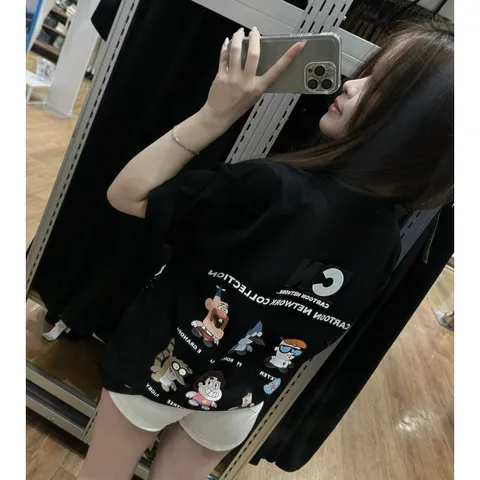 Áo thun form rộng Nam Nữ  nhân vật Hoạt Hình  CN Unisex Chất Vải Cotton 2 Chiều Dày Dặn Hot Trend 2026