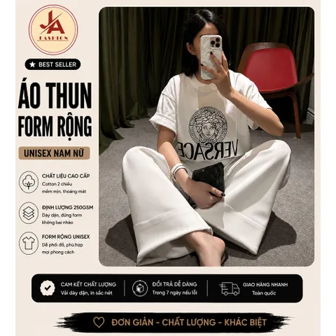 Áo Thun Tay Ngắn Hàng Cao Cấp in hình MEDUSA Cotton 2 chiều  co giãn siêu mát 260gsm Unisex