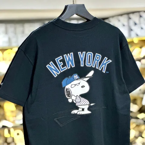 Áo thun form rộng tay lỡ Unisex hoạt hình NEW YORK  chất cotton cao cấp màu hottrend 2025