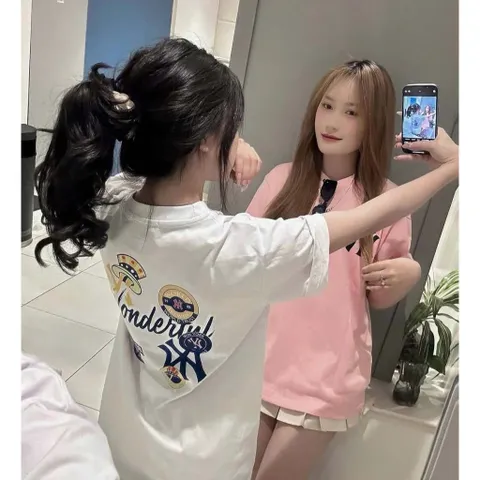 Áo thun form rộng tay lỡ MLB Wonderful  Dáng Hàn Quốc chất liệu cotton định lượng 260gms, Áo Phông Unisex Hot trend