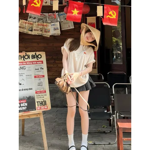 Áo thun form rộng nam nữ  unisex VIỆT NAM Dường Kách Mệnh, Áo phông thể hiện tinh thần VN chất cotton cao cấp k xù
