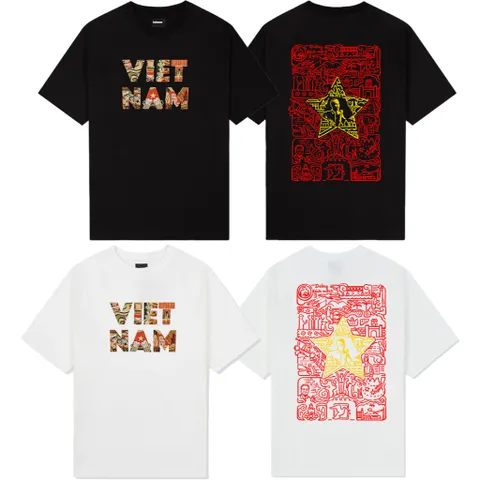 Áo thun form rộng nam nữ  unisex VIỆT NAM Dường Kách Mệnh, Áo phông thể hiện tinh thần VN chất cotton cao cấp k xù
