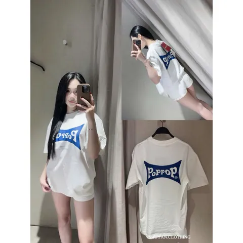 Áo Thun form rộng Unisex Nam/Nữ in hình  POPPOP BASIC in hình Chất Liệu Cotton 2CTay Ngắn,  260g In Hình Cao cấp