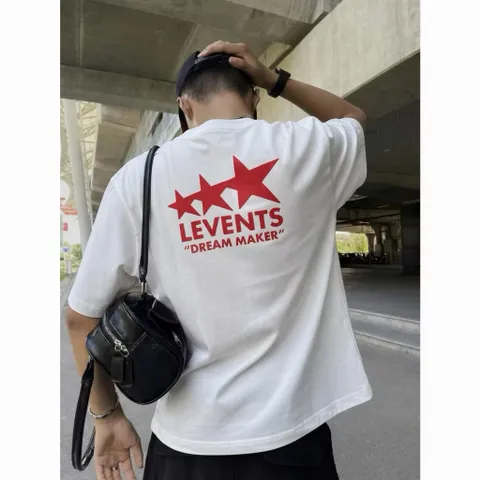 Áo Thun form rộng Unisex Nam/Nữ LEVENTS in hình Chất Liệu Cotton 2CTay Ngắn,  260g In Hình Cao cấp