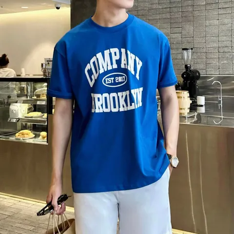 Áo thun form rộng nam COMPANY tay lỡ vải cotton cao cấp đl 250gsm   phong cách Hàn Quốc