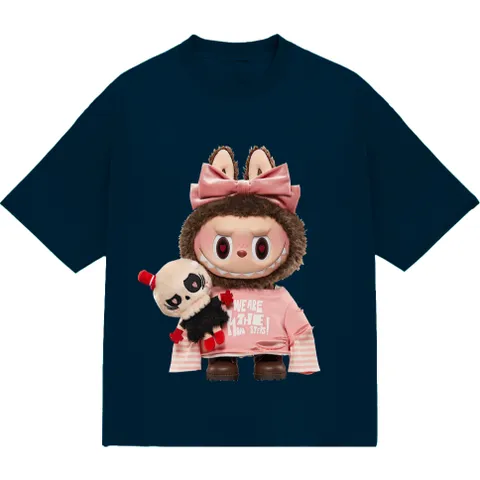 Áo thun form rộng Nam Nữ , Áo Phông Unisex In Hình Labubu Siêu CUTE hot hit 2024 chất cotton cao cấp đl 250gsm