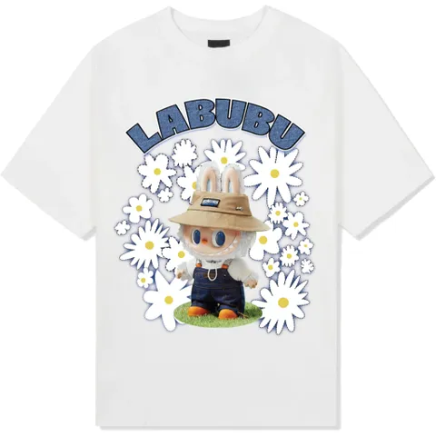 Áo thun form rộng Nam Nữ , Áo Phông Unisex In Hình Labubu Siêu CUTE hot hit 2024 chất cotton cao cấp đl 250gsm