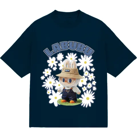 Áo thun form rộng Nam Nữ , Áo Phông Unisex In Hình Labubu Siêu CUTE hot hit 2024 chất cotton cao cấp đl 250gsm