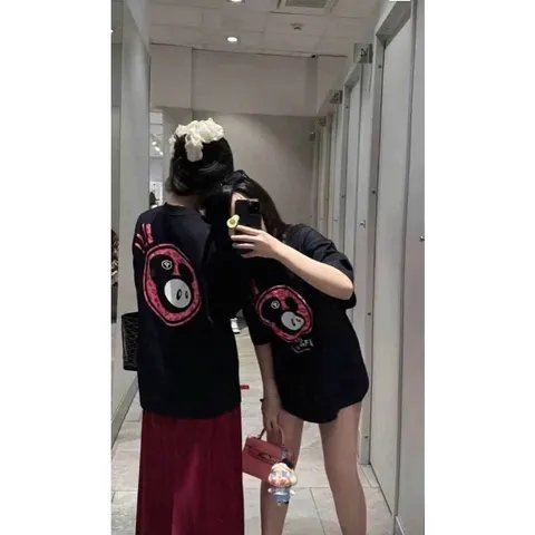 Áo thun form rộng PopPop Mascot Nền Đen Siêu Cute Mẫu Mới Nhất Cực Hot Hit Dành Cho Nam Nữ chất cotton cao cấp