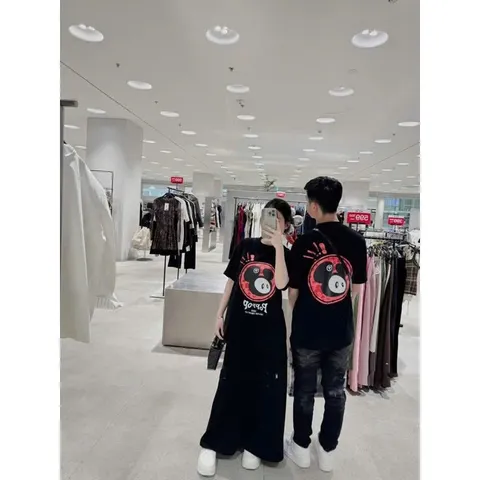 Áo thun form rộng PopPop Mascot Nền Đen Siêu Cute Mẫu Mới Nhất Cực Hot Hit Dành Cho Nam Nữ chất cotton cao cấp