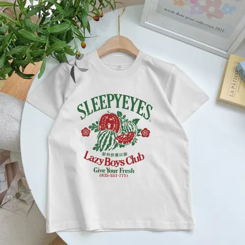 Áo thun form rộng Nữ Baby Tee SLEEPY EYES cotton cao cấp 2 chiều đl 250gsm