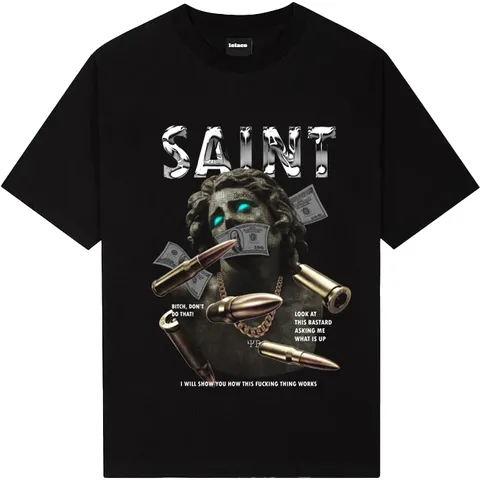 Áo thun form rộngn nam nữ form rộng Tượng SAINT DOLLAR oversize chất cotton cao cấp đl 250gsm