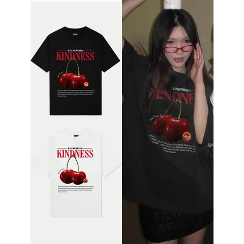 Áo thun form rộng  Local Brand  Bộ Sưu Tập Trái Cây CHERRY T-shirt  Unisex chất cotton cao cấp đl 250gsm