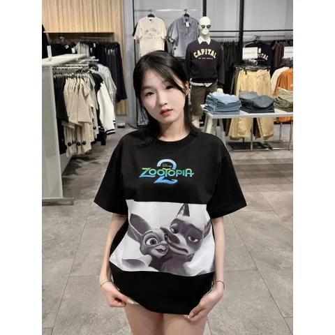 Áo thun form rộng   Zootopia  Carton Net Work   dài ullzang hàn quốc chất cotton cao cấp ĐL 250gsm