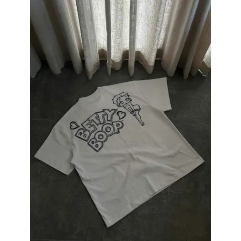 Áo thun form rộng  nữ hoạt hình  BETTY BOOP hottrend 2025 chất cotton cao cấp đl 270gsm
