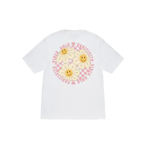 Áo thun form rộng STU.SSY hoa vòng tròn nam nữ  tay lỡ unisex chất cotton 2 chiều cao cấp đl 250gsm
