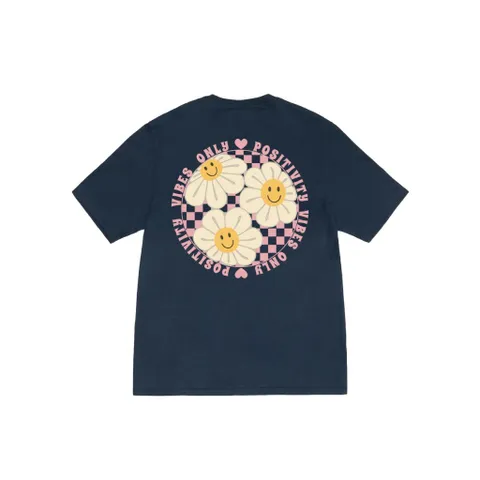 Áo thun form rộng STU.SSY hoa vòng tròn nam nữ  tay lỡ unisex chất cotton 2 chiều cao cấp đl 250gsm