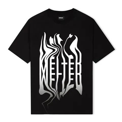 Áo thun form rộng LOCALBRAND in chữ Lượn Sóng   tay lỡ nam nữ unisexchất cotton 100% đl 240gsm dày