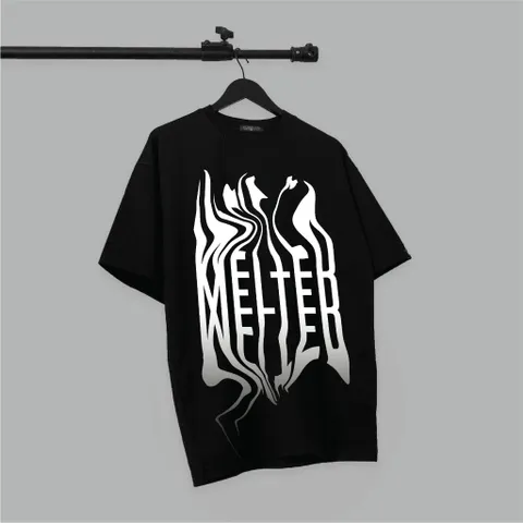 Áo thun form rộng LOCALBRAND in chữ Lượn Sóng   tay lỡ nam nữ unisexchất cotton 100% đl 240gsm dày