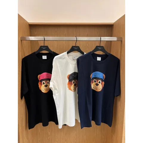 Áo thun form rộng unisex in hình gấu đội nón –  basic cao cấp chất cotton cao cấp mát mịn