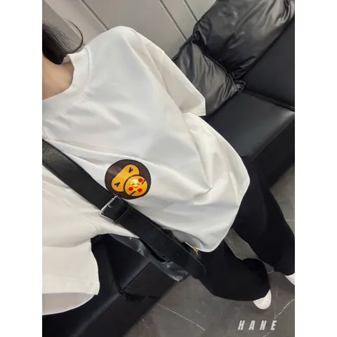 Set Đồ Unisex  Áo thun form rộng In Monkey Quần Suông Đen Cá Tính có dây rút