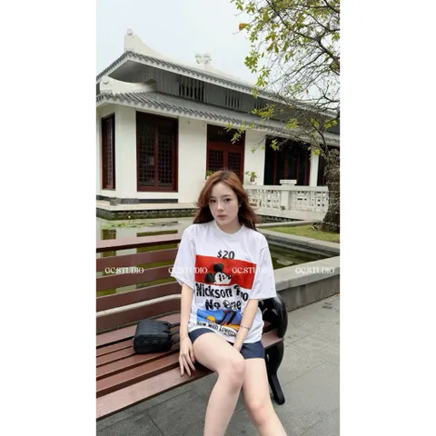 Áo thun form rộng  nam nữ unisex Disney hoạt hình Mickey 2 mặt chất cotton cao cấp
