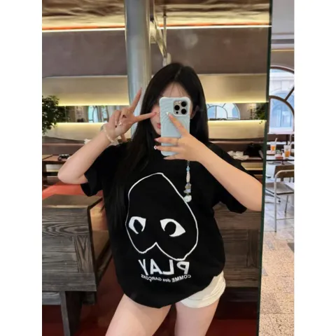 Áo thun form rộng unisex PLAY tim ngược –  basic cá tính chất cotton cao cấp xu hướng hottrend 2026