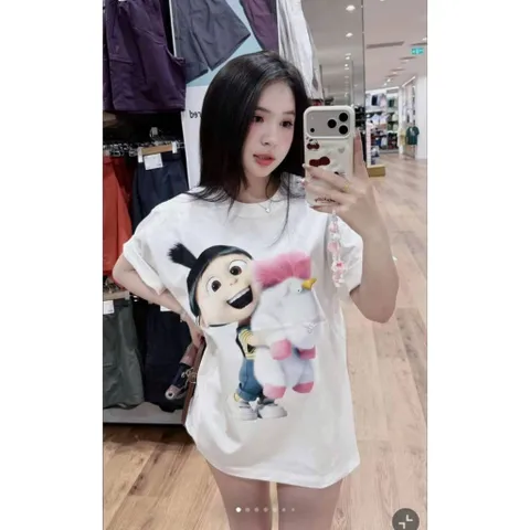 Áo thun form rộng Unisex In Hình Hoạt Hình Cute –  Cotton Mềm Mịn, Hot Trend 2026