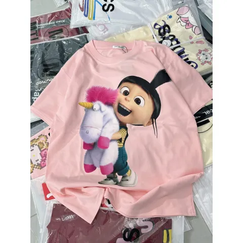 Áo thun form rộng Unisex In Hình Hoạt Hình Cute –  Cotton Mềm Mịn, Hot Trend 2026