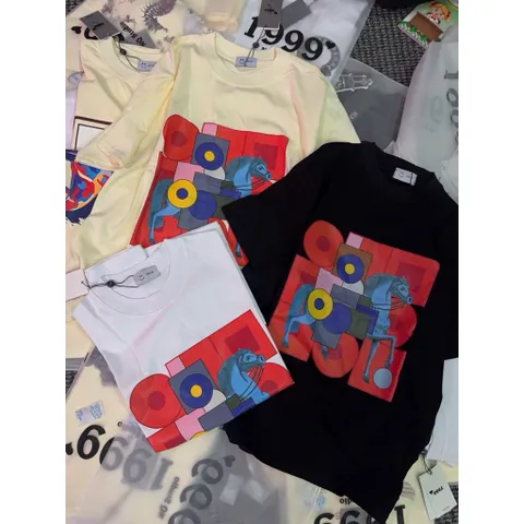 Áo thun form rộng Nữ In Ngựa Xếp Hình, Áo Phông  Unisex Cotton SIÊU CẤP qcl1