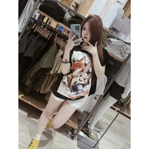 Áo thun form rộng   Zootopia 2  Unisex  cotton cao cấp đl 250gsm mềm hút mồ hôi