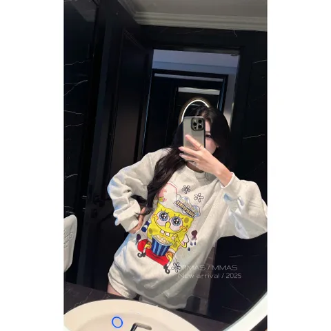 Áo Sweater SpongeBob Patrick Unisex  Ulzzang Hàn Quốc - Áo Nỉ In Hình Hoạt Hình Dễ Thương