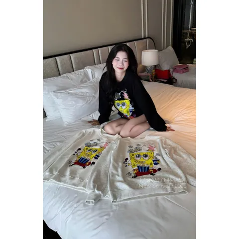 Áo Sweater SpongeBob Patrick Unisex  Ulzzang Hàn Quốc - Áo Nỉ In Hình Hoạt Hình Dễ Thương