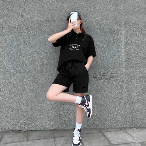 Quần Short Thun nỉ  dày dặn in LOGO Street Style  unisex Nam, Nữ - Đùi Thể Thao, Gym đi chơi