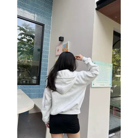 Áo Khoác Hoodie Zip Boxy Nỉ cotton lót bông  Cao Cấp Dày Dặn không xù Mềm Mại Thoáng Mát