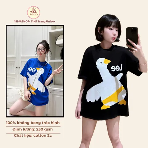 Áo Phông Unisex Hình Vịt  nội y Phom Rộng Dễ Mặc Siêu Cute Hottrend 2026 chất cotton 4 chiều siêu mềm mát
