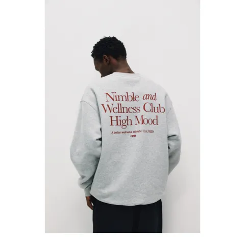 Áo Sweatshirt Dài Tay In Họa Tiết HIGHMOOD Áo Sweater Nam Nữ