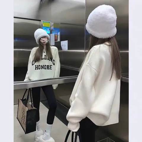(MỞ BÁN SALE)- Áo sweater BOXY  nam nữ chữ BASIC HONORE 2025 chất nỉ cotton dày ấm