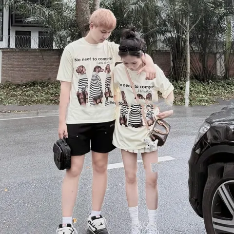 Áo thun  nam nữ cotton 4 chiều Mịn DOG No need Siêu Mát không nhăn