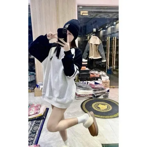 Áo sweater  raplang Nỉ bông cao cấp nam nữ  logo ngựa  thêu phối  kẻ tay     Unisex Ulzzang full tag zip