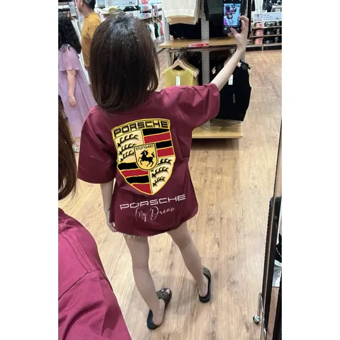 Áo thun form rộng  hình PORSCHE MY DREAM nam nữ hottrend 2024 tay lỡ unisex chất cotton cao cấp đl 250gsm