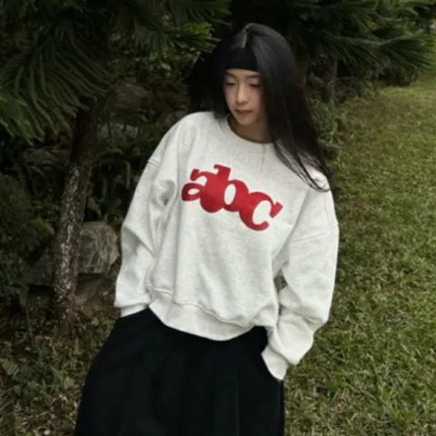 Áo Sweater Nữ Boxy Chuẩn Form Tay Dài Cổ Tròn Nỉ lót bông Cao Cấp Thoáng Mát