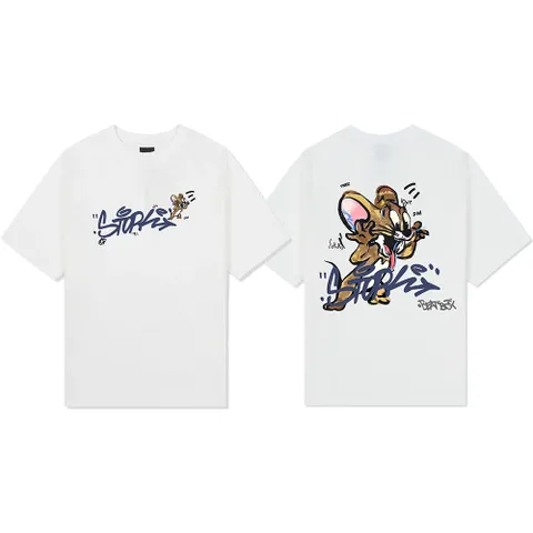Áo thun tay lỡ unisex nam nữ  JERRY BEATBOX, Áo phông unisex form rộng  chuột hot trend 2024 chất cotton cao cấp