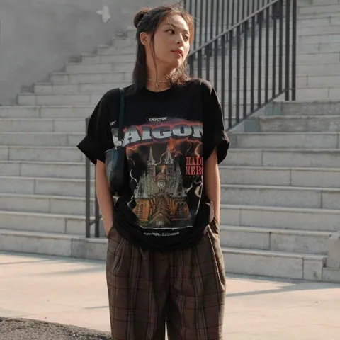 Áo thun Hades SAIGON SPIRIT BLACK nam nữ áo thun tay lỡ hades sài gòn, Áo Hà Nội Spirit tee Hades  nam nữ phong cách trẻ