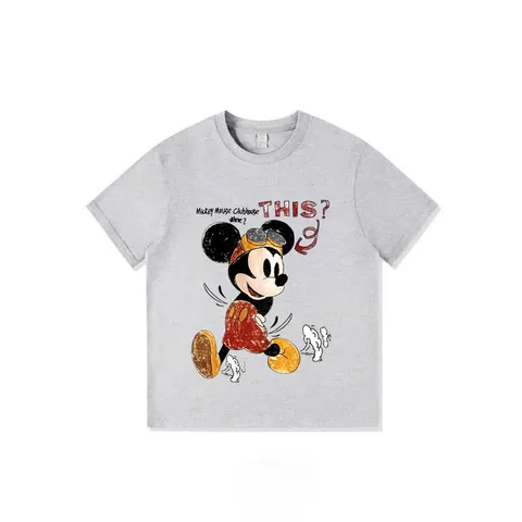 Áo thun form rộng nam nữ  Sketchy Mickey Motion chất cotton cao cấp