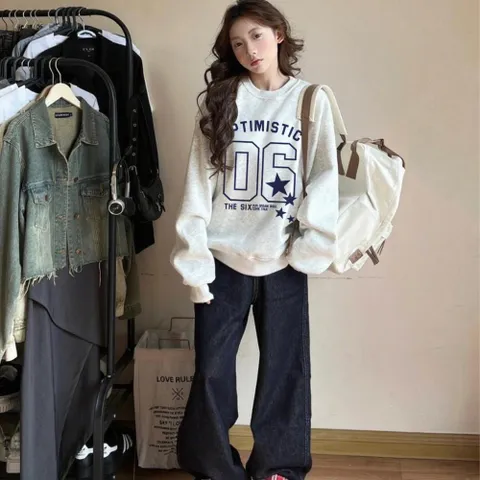 Áo Sweater Hinh Sao 06 Màu Sắc Cực Đẹp - Áo nỉ Nữ Unisex Phong Cách Hàn Quốc chất nỉ lót bông cao cấp