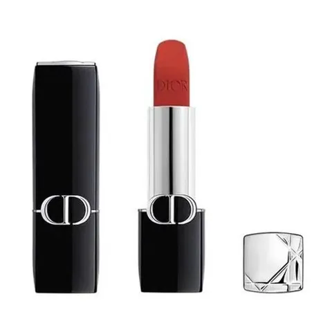 (CTy NK) Son Dior Rouge Velvet Nắp Hít 2025 777 Fahrenheit - Son Môi Đỏ Cam Chất Mịn, Độ Bám Lâu, Quà Tặng Ý Nghĩa Cho Phái Đẹp