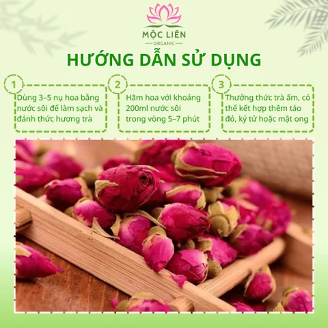 Hoa mẫu đơn khô 100g (Trà nụ hoa mẫu đơn) – Mộc Liên Organic